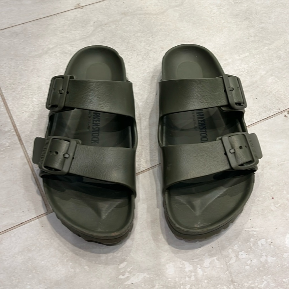 Army green Birkenstocks